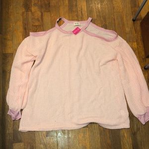 Cold Shoulder Light Weight Sweater